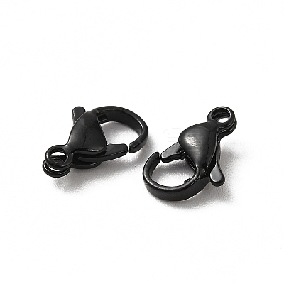 Spray Painted 304 Stainless Steel Lobster Claw Clasps STAS-R120-01E-02-1