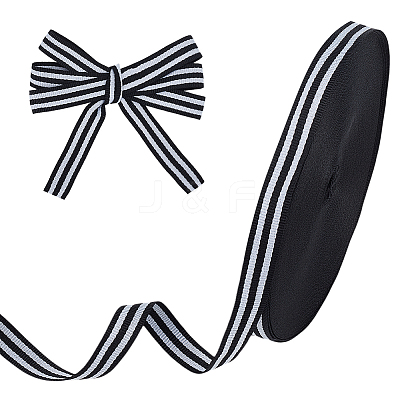 Polyester Stripe Ribbons SRIB-WH0011-326B-1