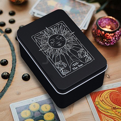 Iron Tarot Card Collection Boxes CON-WH20021-002A-1
