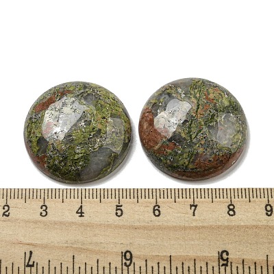 Natural Unakite Cabochons G-C115-02B-27-1