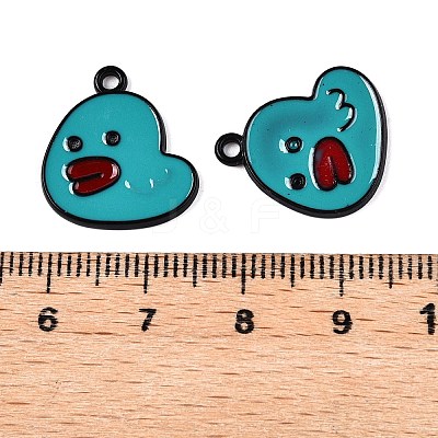 Spray Painted Alloy Enamel Pendants ENAM-T020-28-RS-1