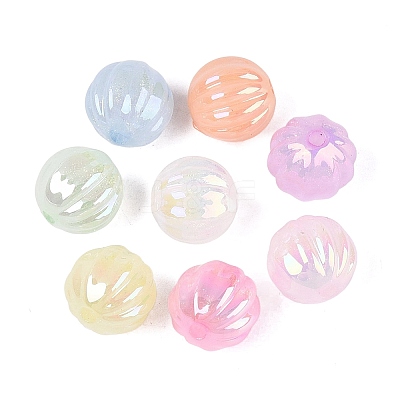 Luminous UV Plating Opaque Acrylic Beads OACR-Q204-15-1