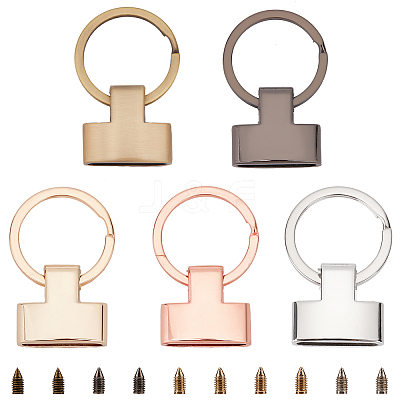 5 Sets 5 Colors Alloy Keychain Clasps DIY-WR0001-93-1