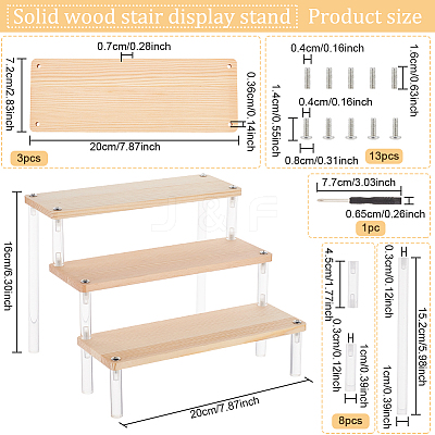 3-Tier Acrylic Model Toy Display Riser ODIS-WH0029-38-1