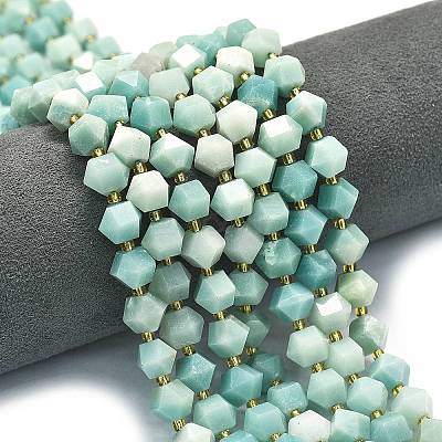Natural Flower Amazonite Beads Strands G-I376-A68-01-1
