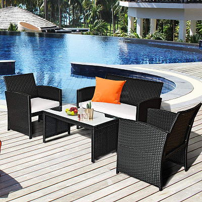 Plastic Imitation Rattan Wicker KY-WH0024-76A-1
