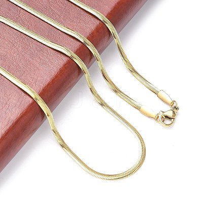 Ion Plating(IP) 304 Stainless Steel Snake Chains Necklaces NJEW-O058-25G-1