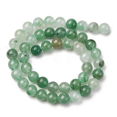 Natural Green Aventurine Round Beads Strands X-G-S150-8mm-4-1