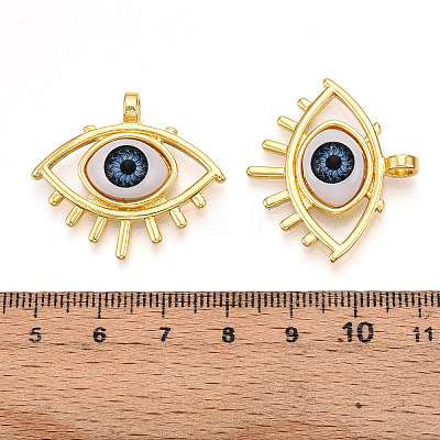 Brass Resin Pendants KK-T070-94-1