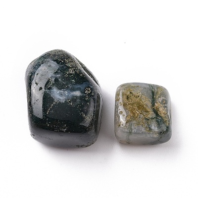 Natural Moss Agate Beads G-G979-A24-1