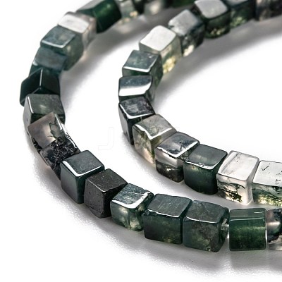 Natural Moss Agate Beads Strands G-F631-K13-1