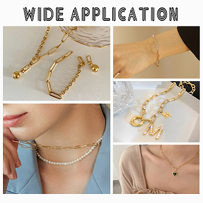 Soldered Brass Paperclip Chains CHC-CA0001-03G-1