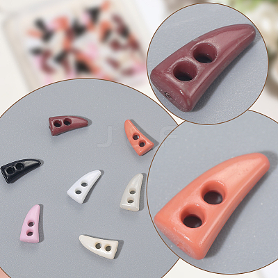 140Pcs 7 Colors Resin Buttons BUTT-GF0004-06-1