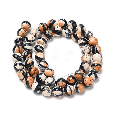 Synthetic Ocean White Jade Bead Strands G-J350-8mm-03-1