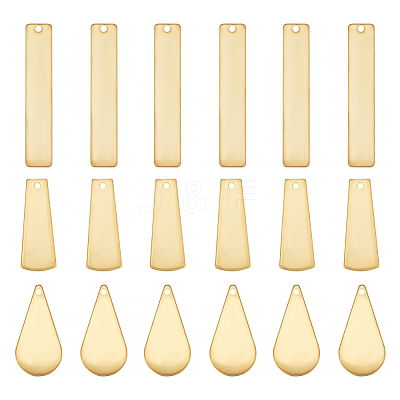 36Pcs 3 Style Brass Pendants KK-BC0011-74-1