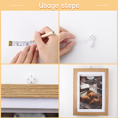 Plastic with Iron Non-trace Hook Hanger DIY-GL0003-67-1