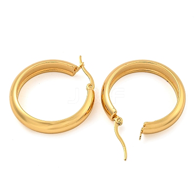 202 Stainless Steel Hoop Earrings EJEW-H003-38G-04-1