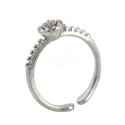 Brass Finger Cup Peg Ring Settings KK-F734-04P-NR-1