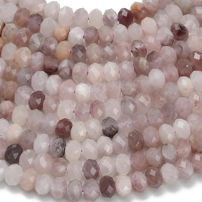 Natural Violet Strawberry Quartz Beads Strands G-Z111-A08-01-1