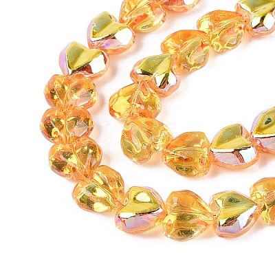 Electroplate Transparent Glass Beads Strands EGLA-N056-01A-10-1