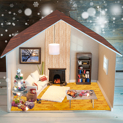 15Pcs 5 Styles Paper Doll House Wall Decoration DIY-GO0002-42-1