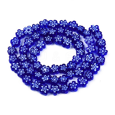 Handmade Millefiori Glass Bead Strands LAMP-N029-017A-02-1