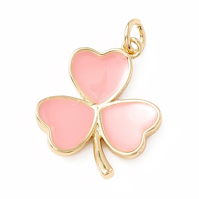 Brass Enamel Pendants KK-P217-03G-1