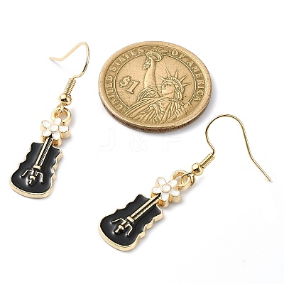 Golden Alloy Enamel Dangle Earrings for Women EJEW-JE05657-1