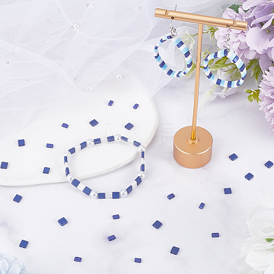 300Pcs 2 Styles 2-Hole Baking Paint Glass Seed Beads SEED-SC0001-17-1