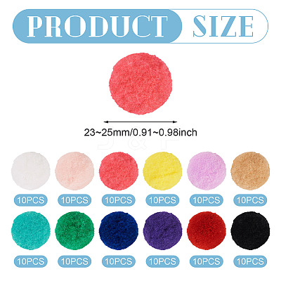120Pcs 12 Colors Polyester High-elastic Pom Pom Ball DIY-TA0013-41-1