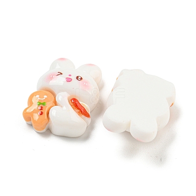 Christmas Rabbit Theme Opaque Resin Decoden Cabochons CRES-B022-04A-1