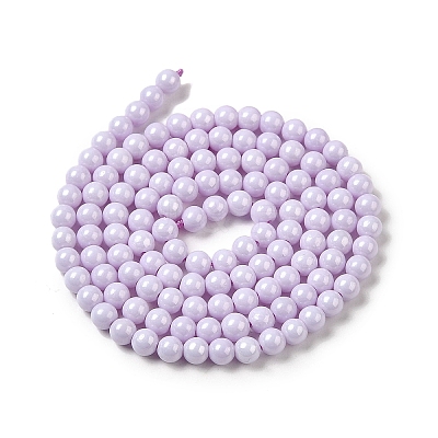 Cubic Zirconia Imitation Pearl Bead Strands ZIRC-P109-03A-03-1