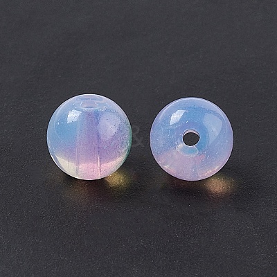 Transparent Baking Paint Glass Beads X-GLAA-P029-06-1