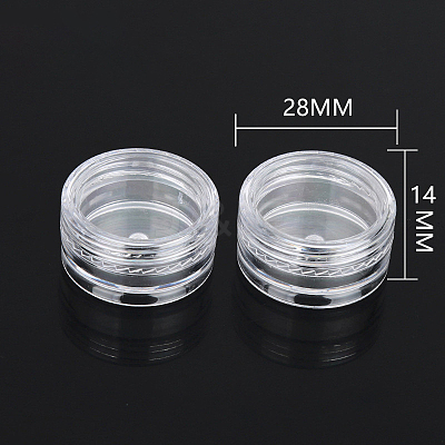Transparent Plastic Empty Portable Facial Cream Jar CON-PW0001-001-1