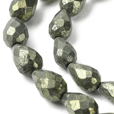 Natural Pyrite Beads Strands G-D067-J04-1