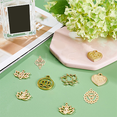 Yoga Theme Alloy Pendants PALLOY-SC0002-87-1