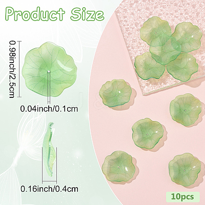 10Pcs Lotus Leaf Bead Caps SACR-YW0001-95-1