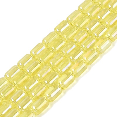 Electroplate Transparent Glass Beads Strands EGLA-Q132-03A-A02-1