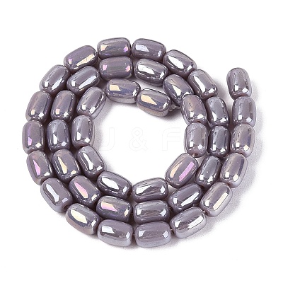 Electroplate Opaque Glass Beads Strands EGLA-Q132-03B-C04-1