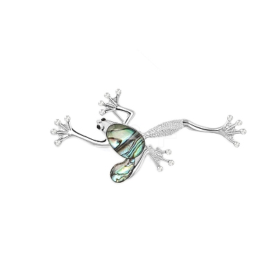 Retro Creative Abalone Shell Frog Brooch LS-PW-WG0F18B-01-1