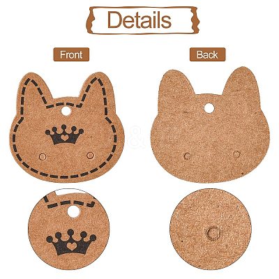 Kraft Paper Earring Display Cards CDIS-D005-08-1