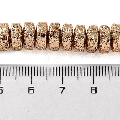 Electroplated Natural Lava Rock Beads Strands G-I360-A04-02-1