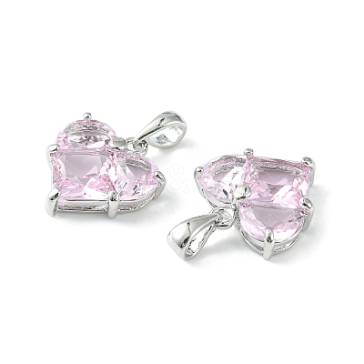 Brass Micro Pave Cubic Zirconia Charms KK-L208-03P-04-1