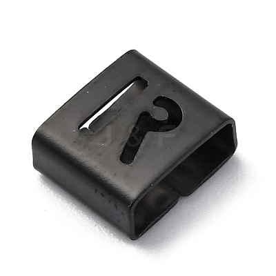 Ion Plating(IP) 304 Stainless Steel Square Slide Charms STAS-L132-07R-B-1