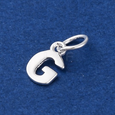 925 Sterling Silver Letter Charms STER-C012-01S-G-1