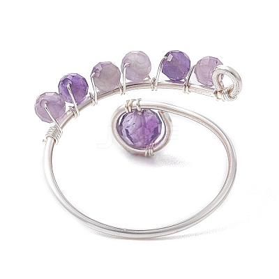 Mixed Natural Gemstone Rings RJEW-JR00584-02-1