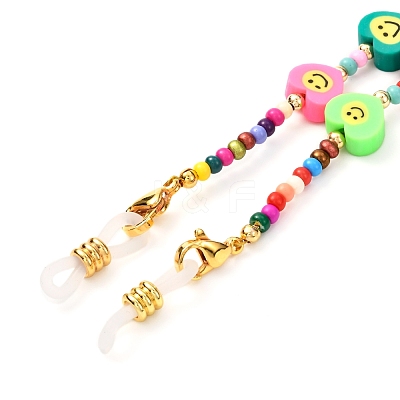 Glass Seed Beads Eyeglasses Chains AJEW-EH00383-04-1