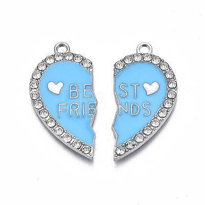 Alloy Enamel Split Pendant LS-ENAM-S130-25B-1