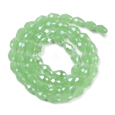Opaque Solid Color Electroplate Glass Beads Strands EGLA-N013-J4mm-B04-1