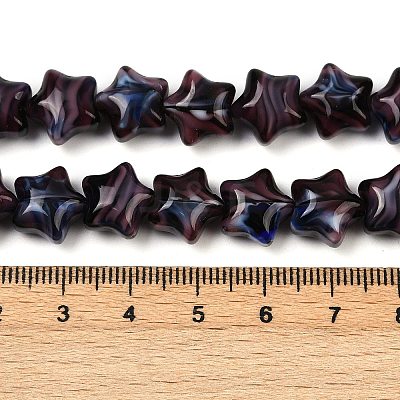 Handmade Millefiori Glass Beads Strands LAMP-H067-01K-1